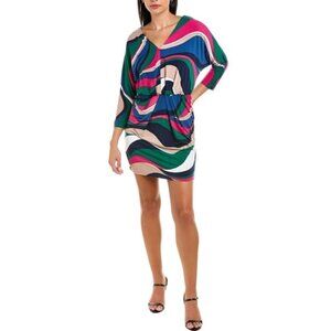 Trina Turk 'Birch' Wave-Print Stretch-Jersey Mini Dress, Multicolor